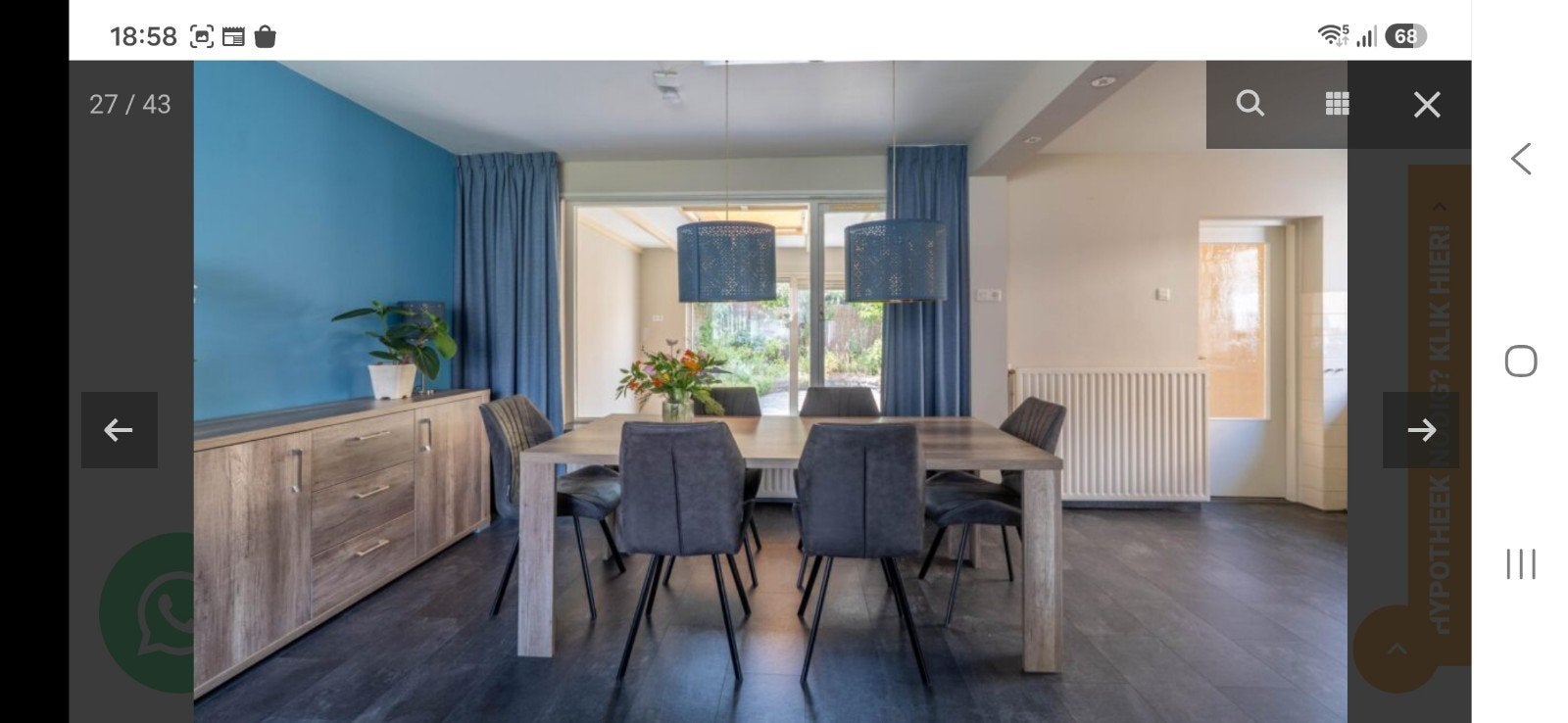 Dressoir, tv kast, salontafel en eettafel met 8 stoelen, Ophalen