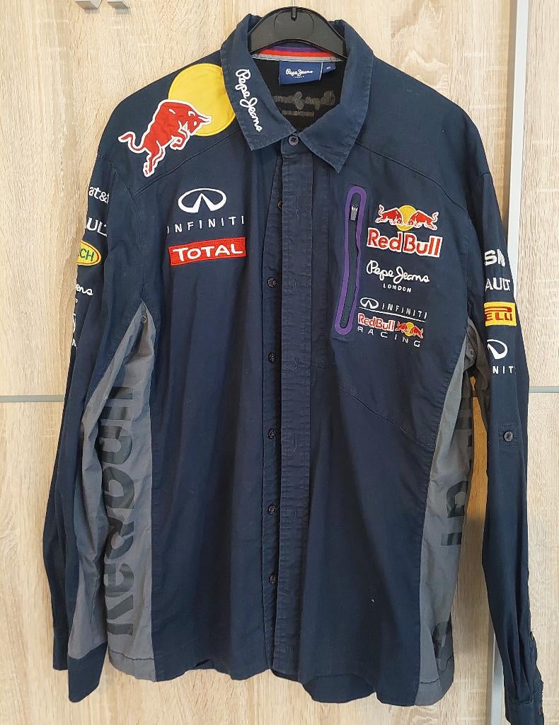 Red Bull Racing overhemd Vintage maat XL, Blauw, Ophalen of Verzenden, Pepe Jeans, Gedragen
