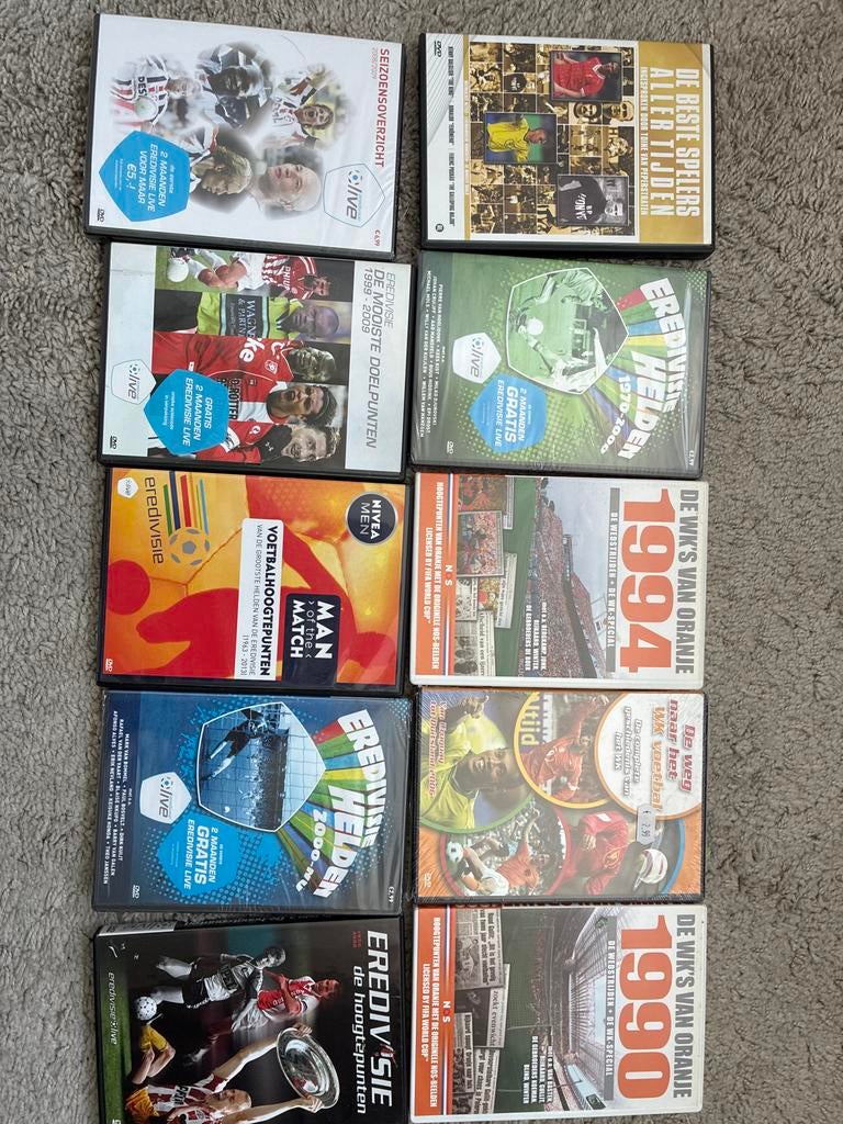 Voetbal DVD's - Eredivisie, WK's en meer!, Cd's en Dvd's, Dvd's | Sport en Fitness, Zo goed als nieuw, Documentaire, Voetbal, Alle leeftijden