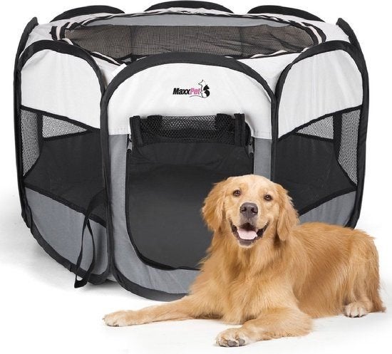 Opvouwbare Bench - Puppytent - Ronde Reisbench NIEUW IN DOOS, Dieren en Toebehoren, Ophalen of Verzenden, Nieuw