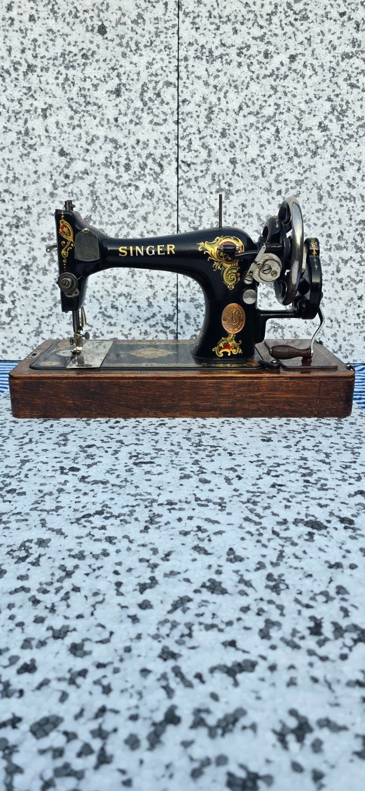 Singer 128K naaimachine uit 1916 – originele houten kap., Ophalen of Verzenden
