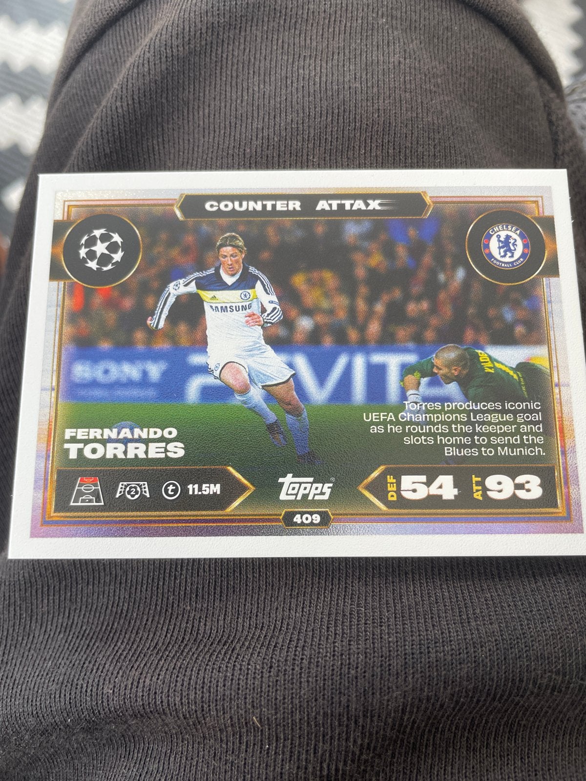 Fernando Torres Topps Counter Attax Chelsea Spelerskaart, Verzenden, Zo goed als nieuw, Buitenlandse clubs, Spelerskaart