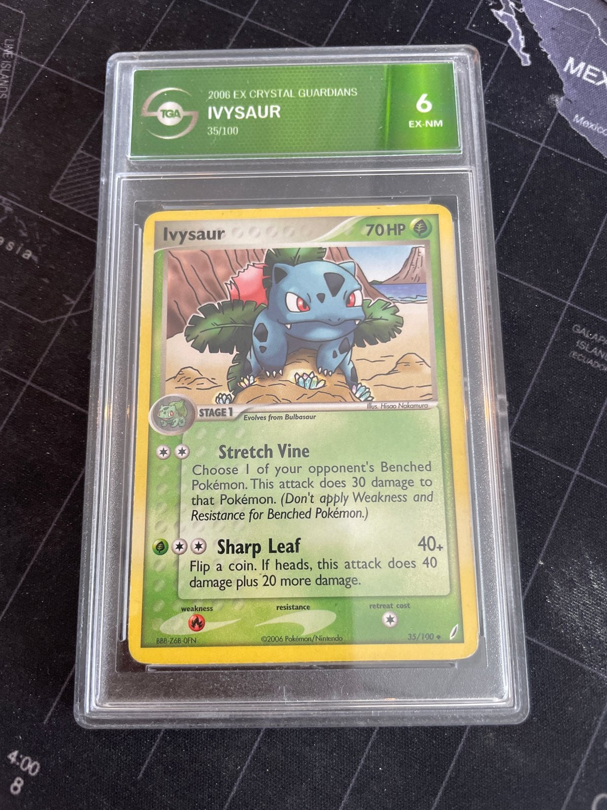 Ivysaur 2006 EX Crystal Guardians TGA 6 EX-NM Pokémon Kaart, Ophalen of Verzenden, Zo goed als nieuw, Losse kaart