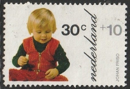 Nederland 1972 1021 Kind, Johan Friso, Gest, Ophalen of Verzenden, Na 1940, Gestempeld