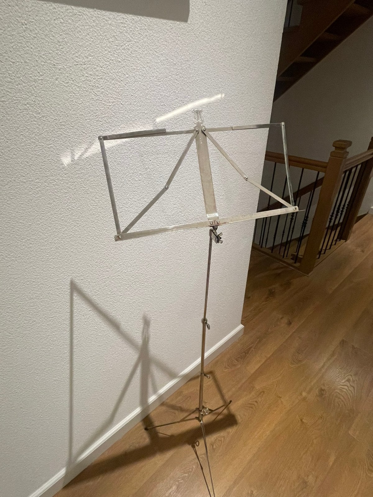 Muziekstandaard max 140 cm, Ophalen of Verzenden, Gebruikt, Muziekstandaard