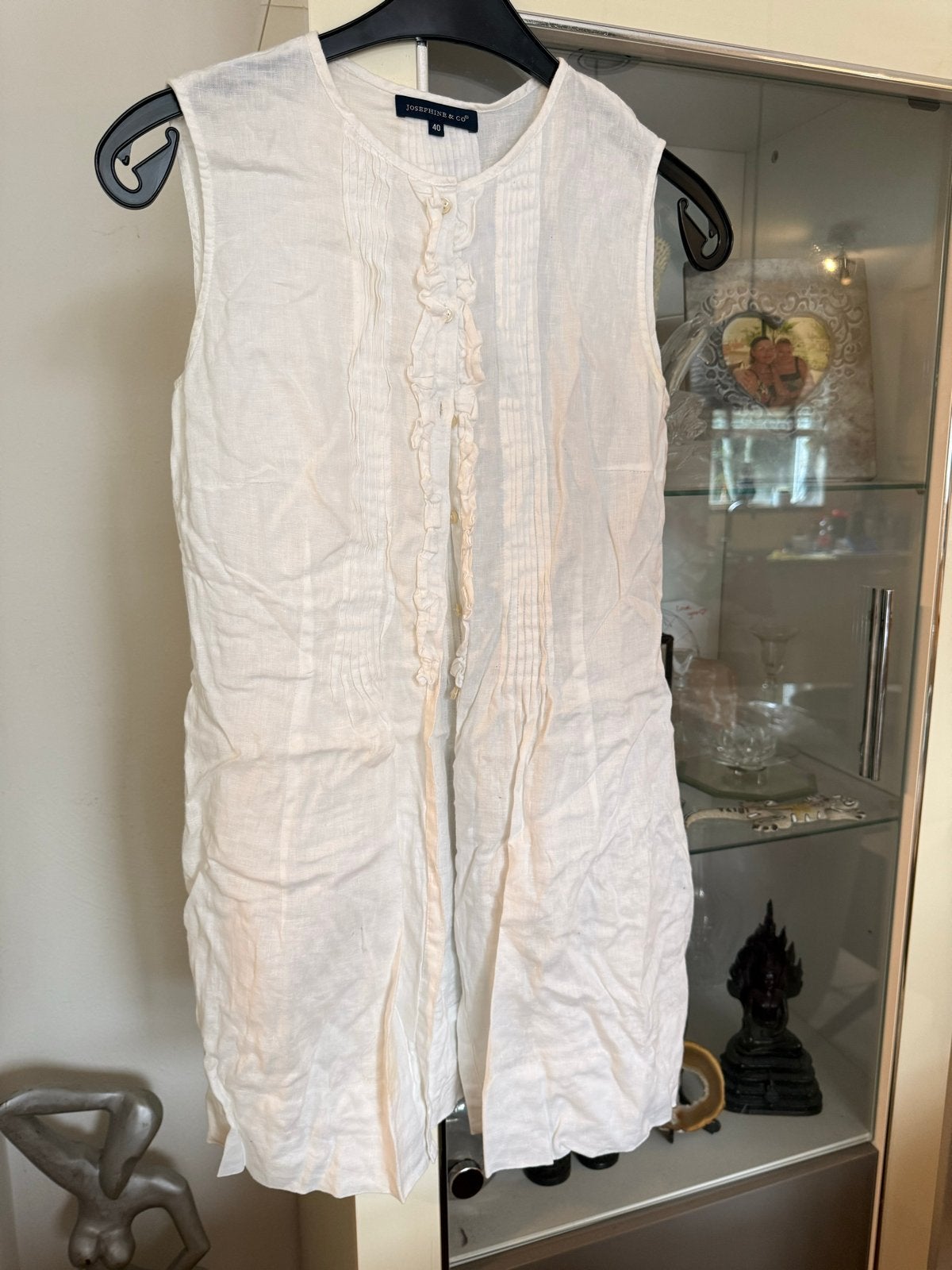 Josephine & Co Witte Linnen Tuniek / jurk Maat 40, Ophalen of Verzenden, Zo goed als nieuw, Maat 38/40 (M), Wit