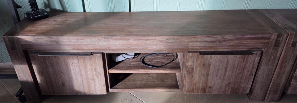 Televisie meubel hout kast, Ophalen, 25 tot 50 cm, Minder dan 100 cm