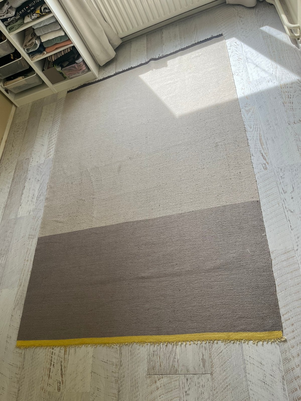 Glad geweven jute vloerkleed, Ophalen, 150 tot 200 cm, 200 cm of meer, Grijs