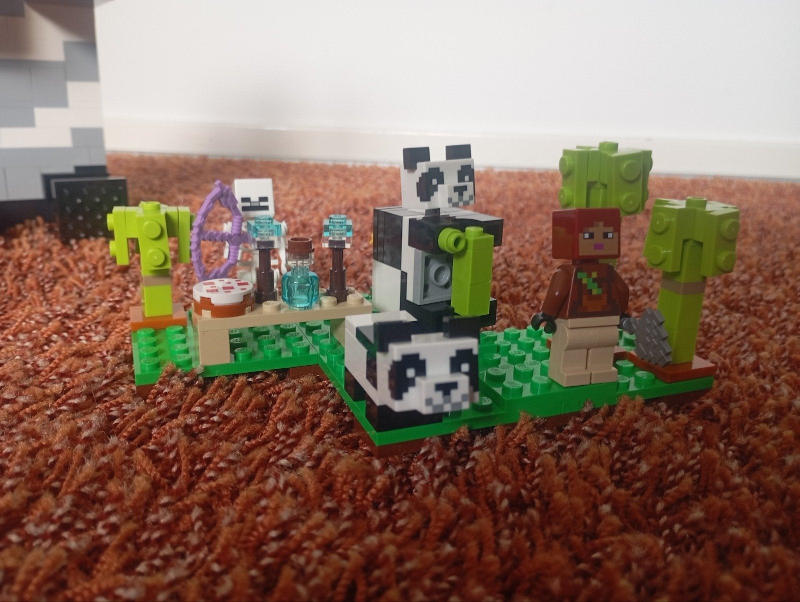 lego minecraft 21245 het pandahuis, Ophalen, Lego, Zo goed als nieuw, Inclusief instructies