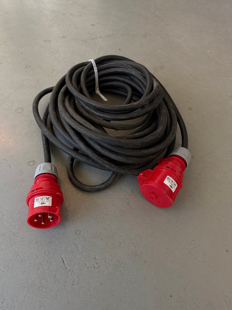 Krachtstroomkabel 5x6 400V/16A 25 Meter, Ophalen of Verzenden, Zo goed als nieuw, Kabel of Snoer