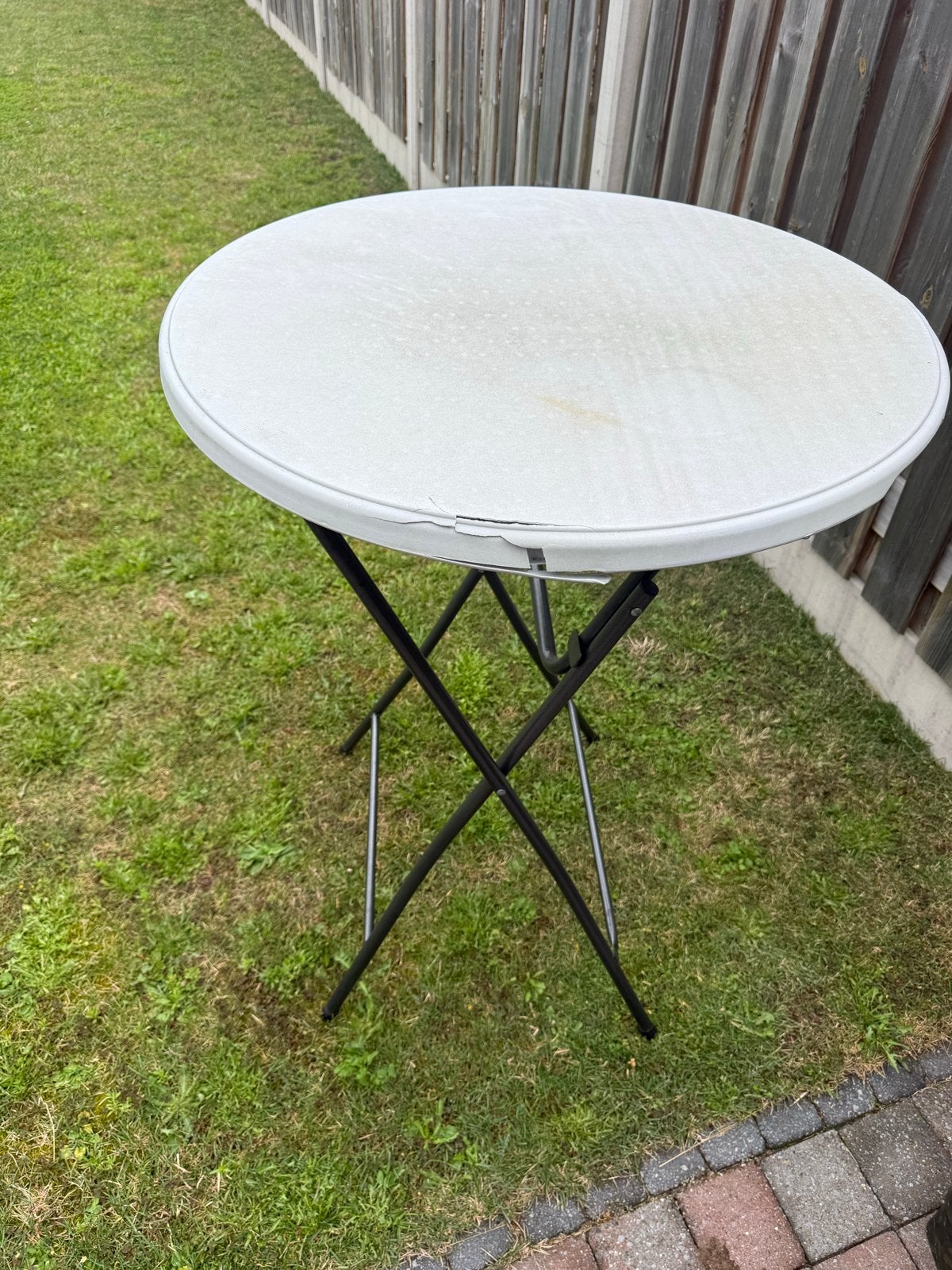 Bistrotafel met hoes, inklapbaar, Ophalen of Verzenden, Gebruikt