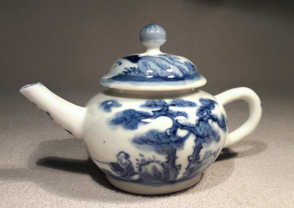 Antiek Chinees Porselein Theepotje Symbool Merk, Verzenden