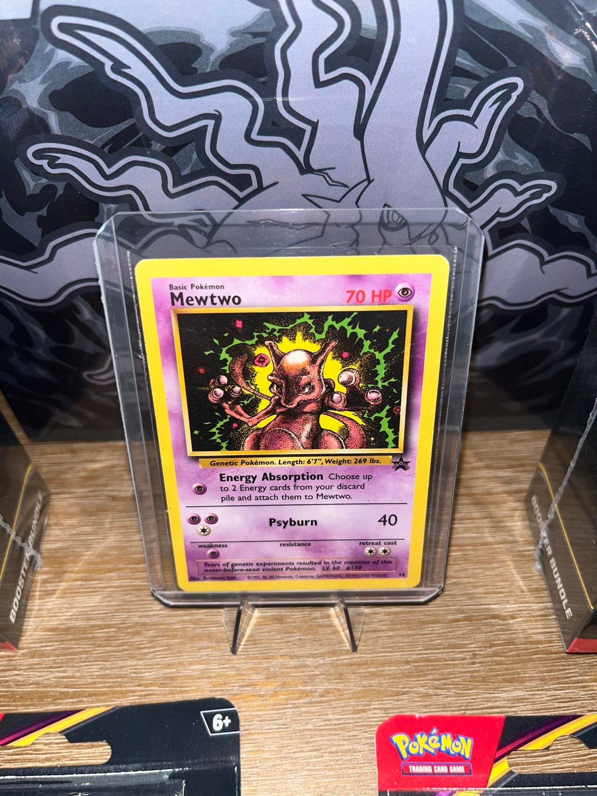 Pokemon Mewtwo Promo 14, Ophalen of Verzenden, Gebruikt, Losse kaart