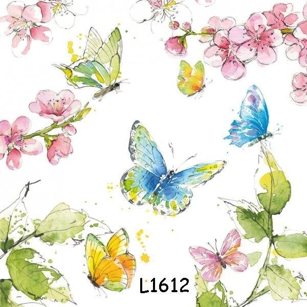 Servetten decoupage/bullet journal - veldbloemen L1612, Verzenden, Nieuw
