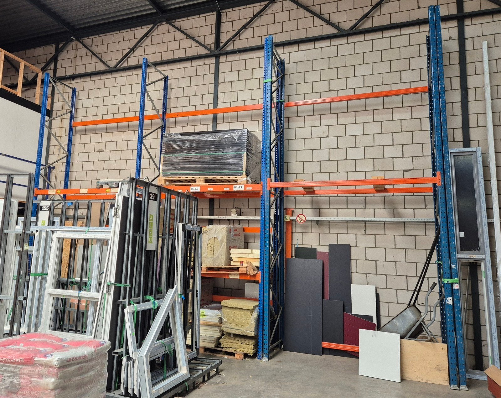 Palletstelling magazijnstelling - 6 staanders + 17 liggers, Ophalen