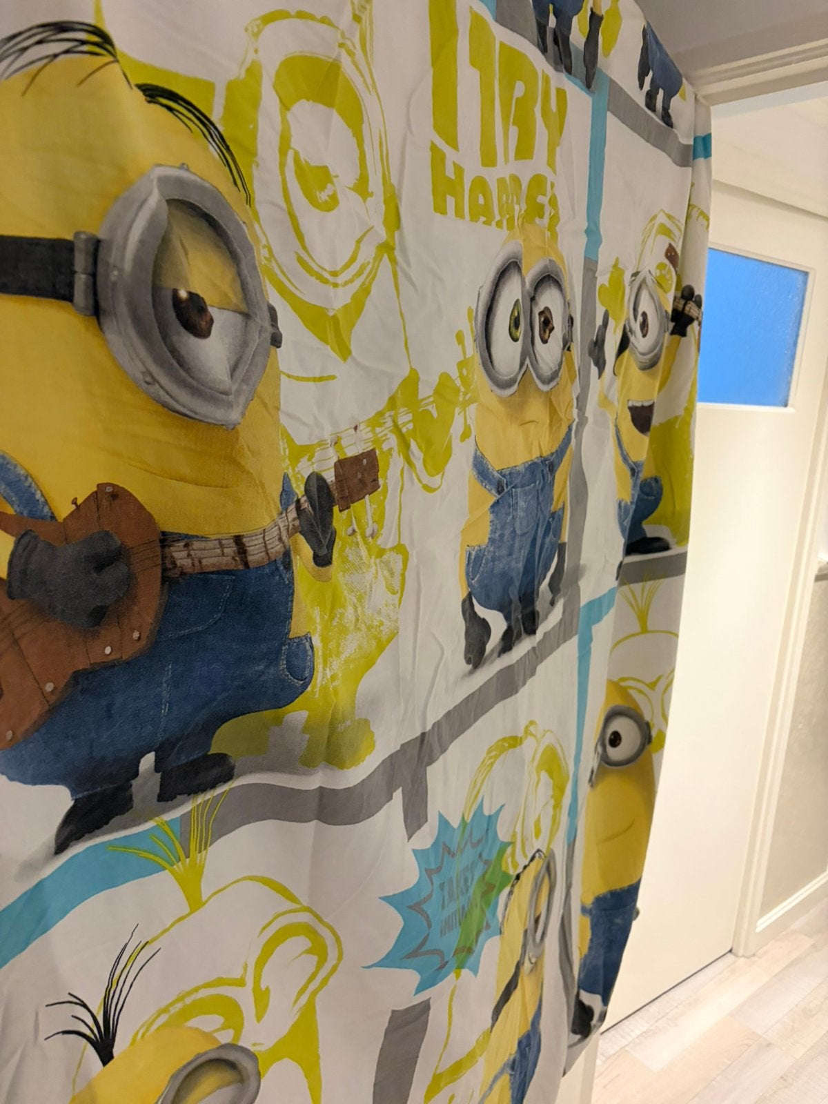 1 persoons dekbedovetrek minions, Ophalen of Verzenden, Zo goed als nieuw, Jongetje of Meisje, Dekbedovertrek