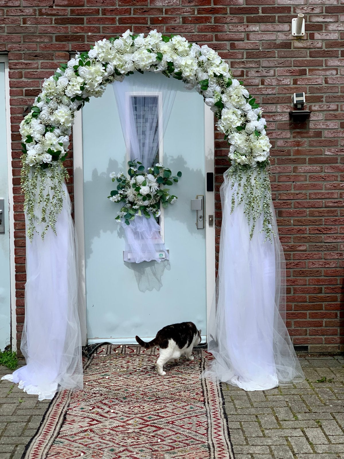 Bloemenboog te huur voor bruiloft of feest, Ophalen of Verzenden, Zo goed als nieuw, Versiering, Geboorte of Huwelijk