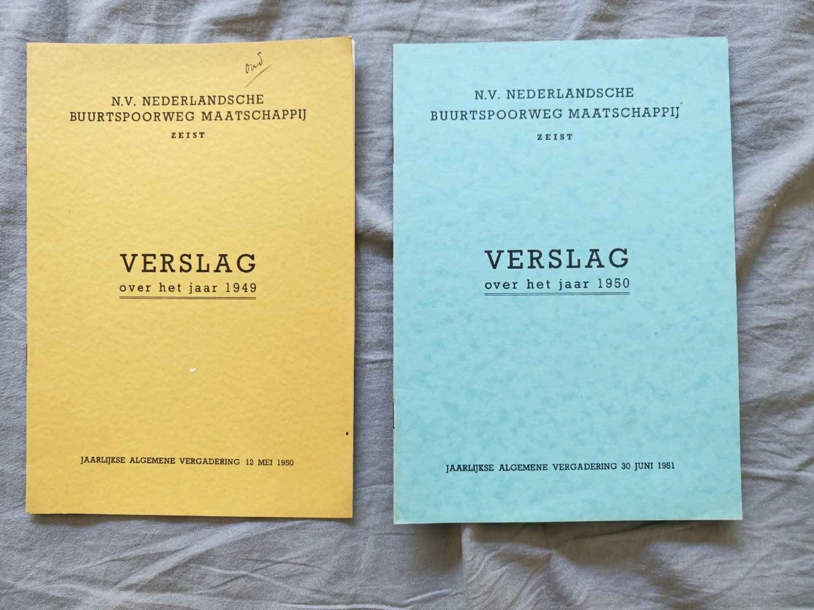2 x jaarverslag NBM. ( 1949 + 1950 ), Ophalen of Verzenden, Gebruikt