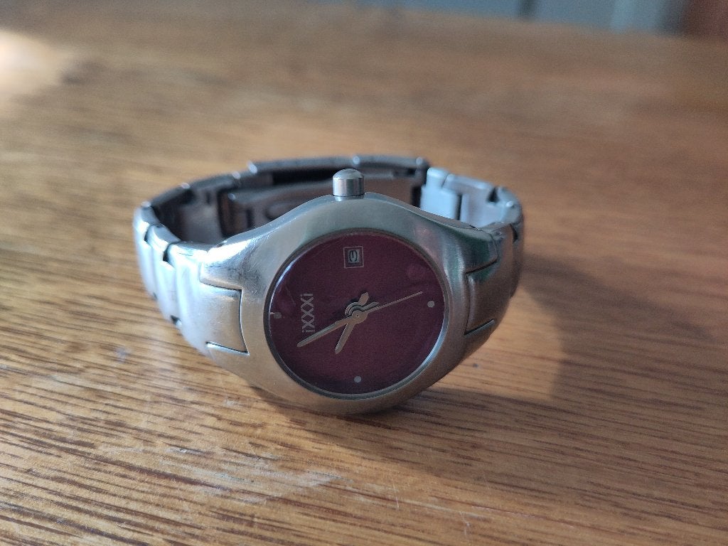IXXXI dames horloge met datum, Overige merken, Staal, Gebruikt, Staal