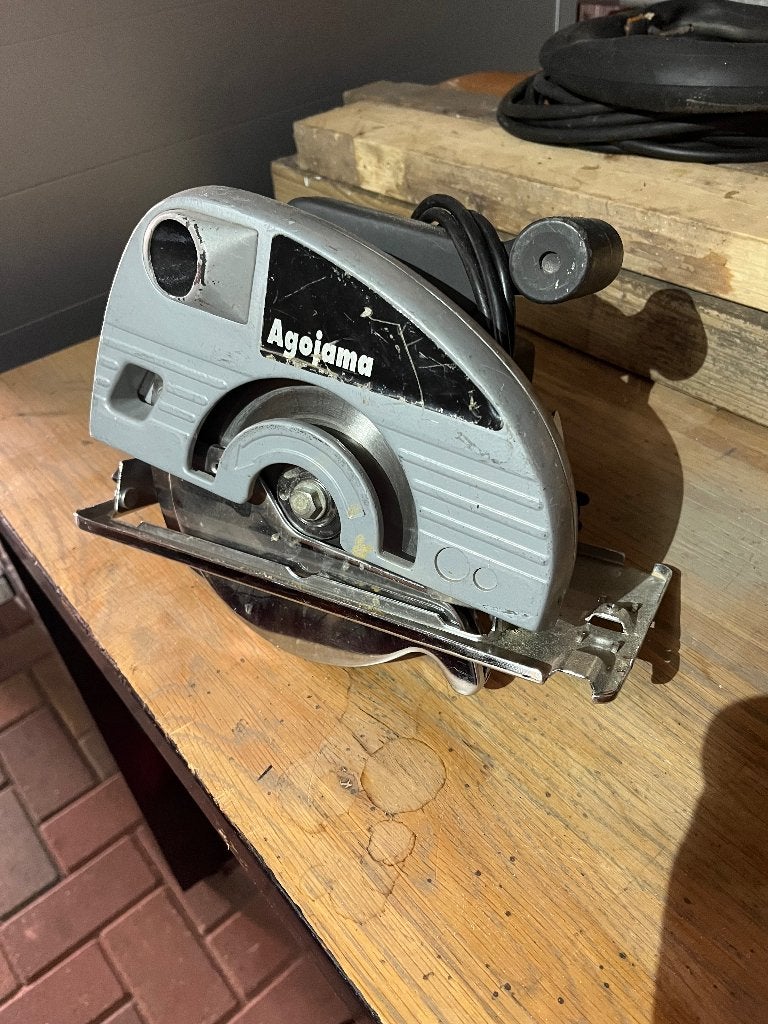 Handcirkelzaag goed werkend, Ophalen, Gebruikt, 30 tot 70 mm, 1200 watt of meer