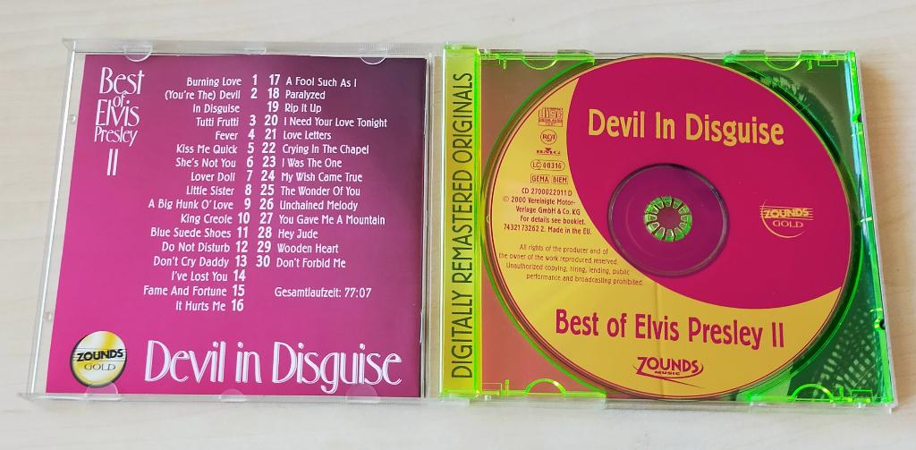 Elvis Presley - Devil In Disguise Gold CD 2000 Zounds, Ophalen of Verzenden, Gebruikt, Rock-'n-Roll