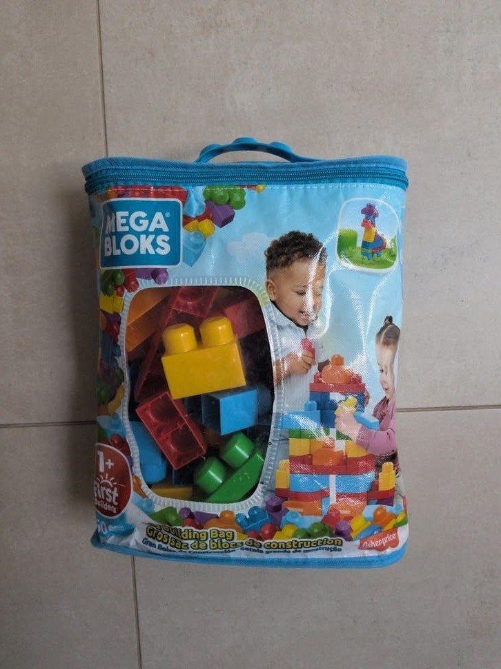Mega Bloks First Builders Grote Bouwzak met Blokken, Kinderen en Baby's, Speelgoed | Bouwstenen, Ophalen, Zo goed als nieuw, Megabloks