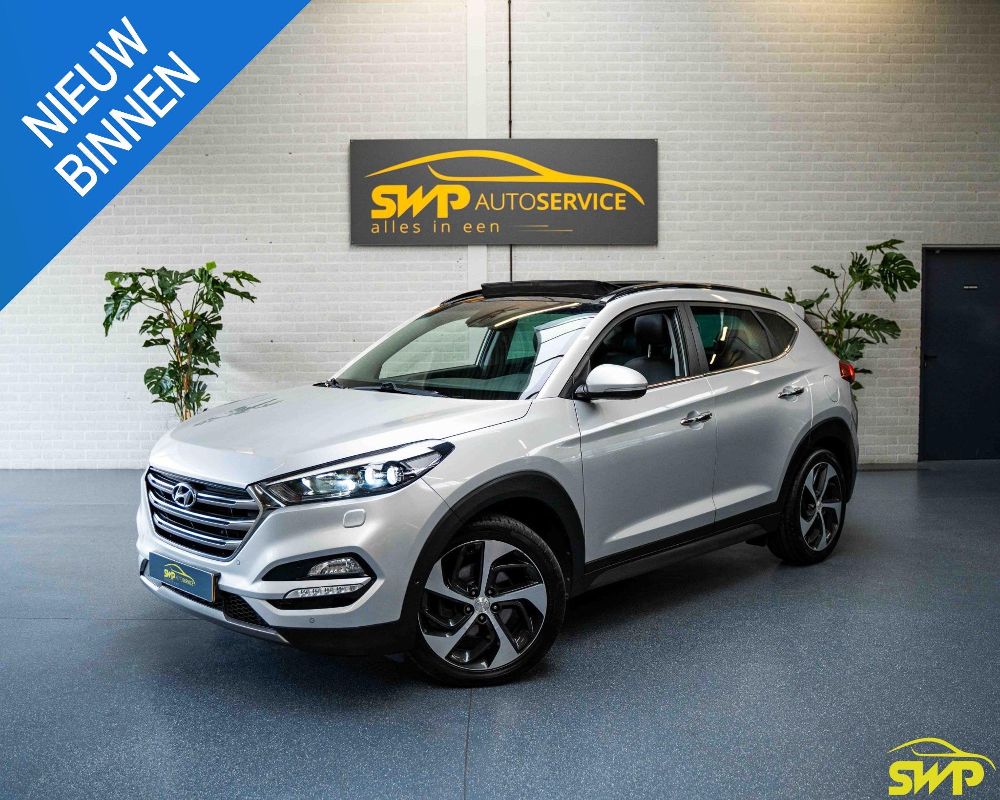 Hyundai Tucson 1.6 T-GDi Premium 4WD | Pano | Navi | Leder |, Auto's, Automaat, Gebruikt, 4 cilinders, Leder