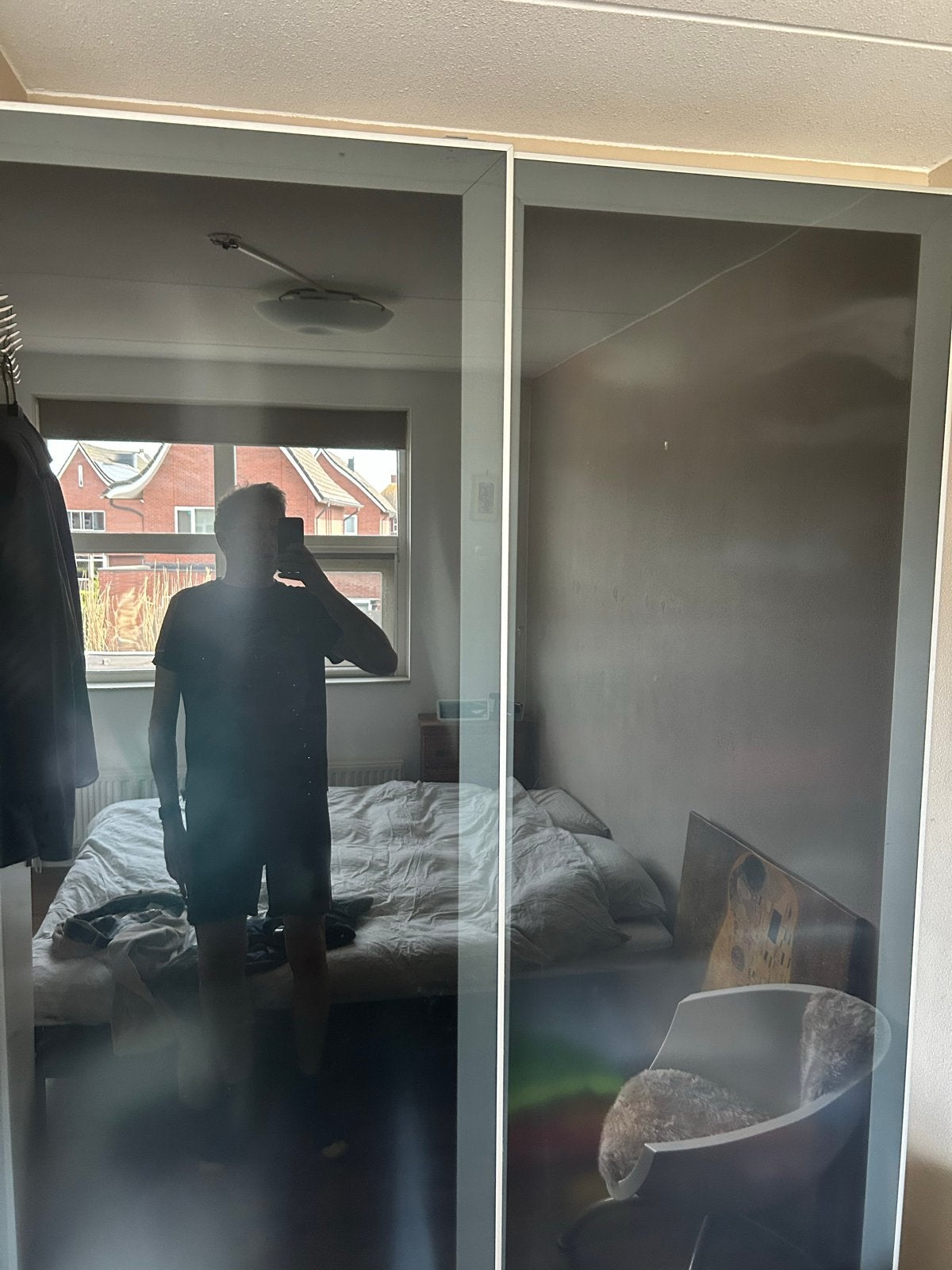 Pax Kledingkast met glazen deuren - Zo goed als nieuw, Huis en Inrichting, Ophalen, 100 tot 150 cm, 200 cm of meer, Glas