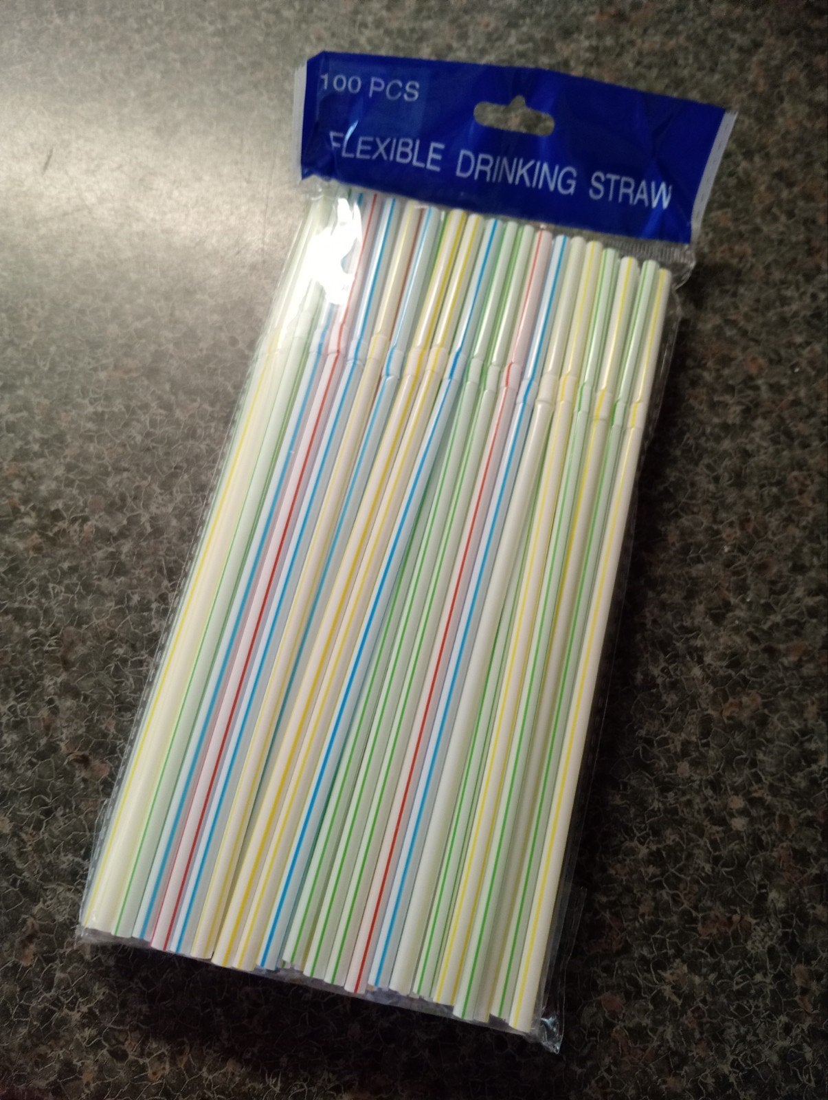 100 stuks flexibele drinkrietjes - Nieuw, Overige typen, Ophalen of Verzenden, Nieuw, Meerkleurig