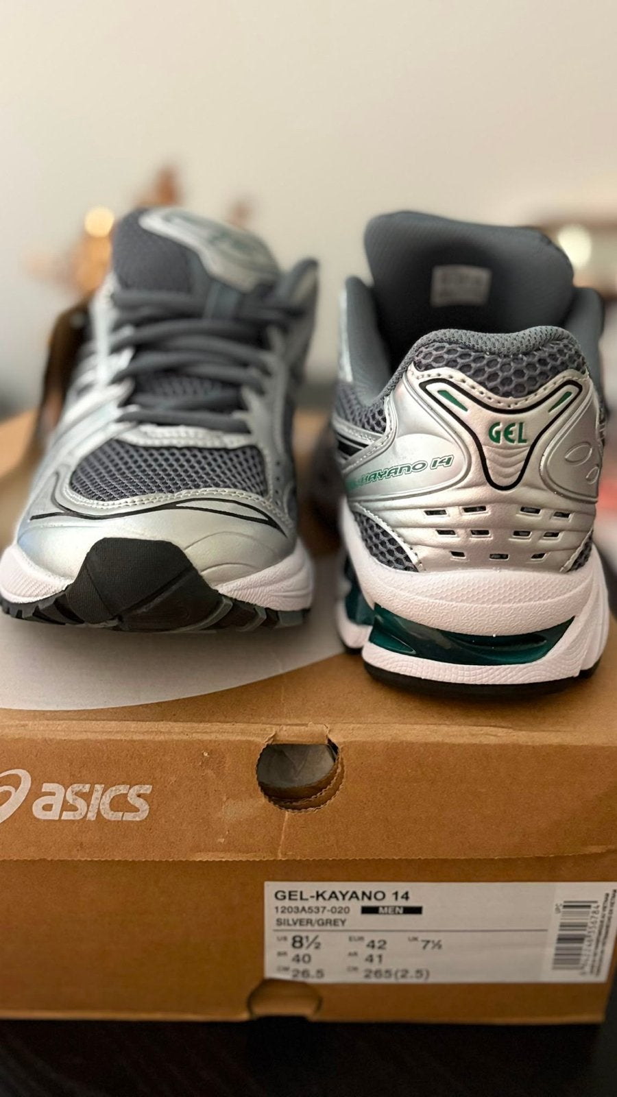 ASICS GEL-KAYANO 14 Silver/Grey - Nieuw in doos, Ophalen of Verzenden, Nieuw, Overige kleuren, Sneakers of Gympen