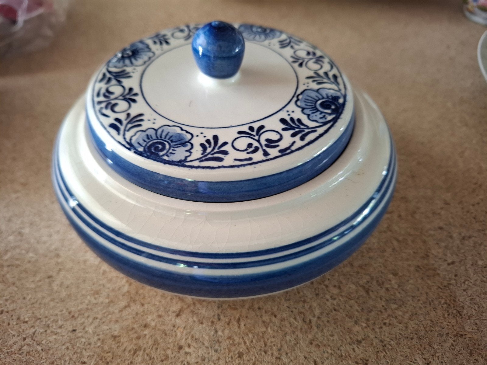 Delfts Blauw potje met deksel - Speciaal voor Glaxo b.v., Ophalen of Verzenden
