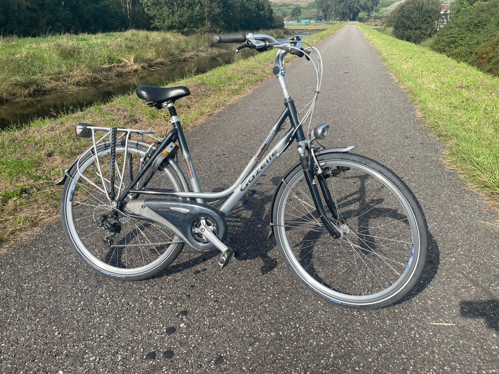 GAZELLE damesfiets H 53cm stadsfiets fiets 28“ rijklaar 24V., Ophalen, 28 inch, 53 tot 56 cm, Velgrem