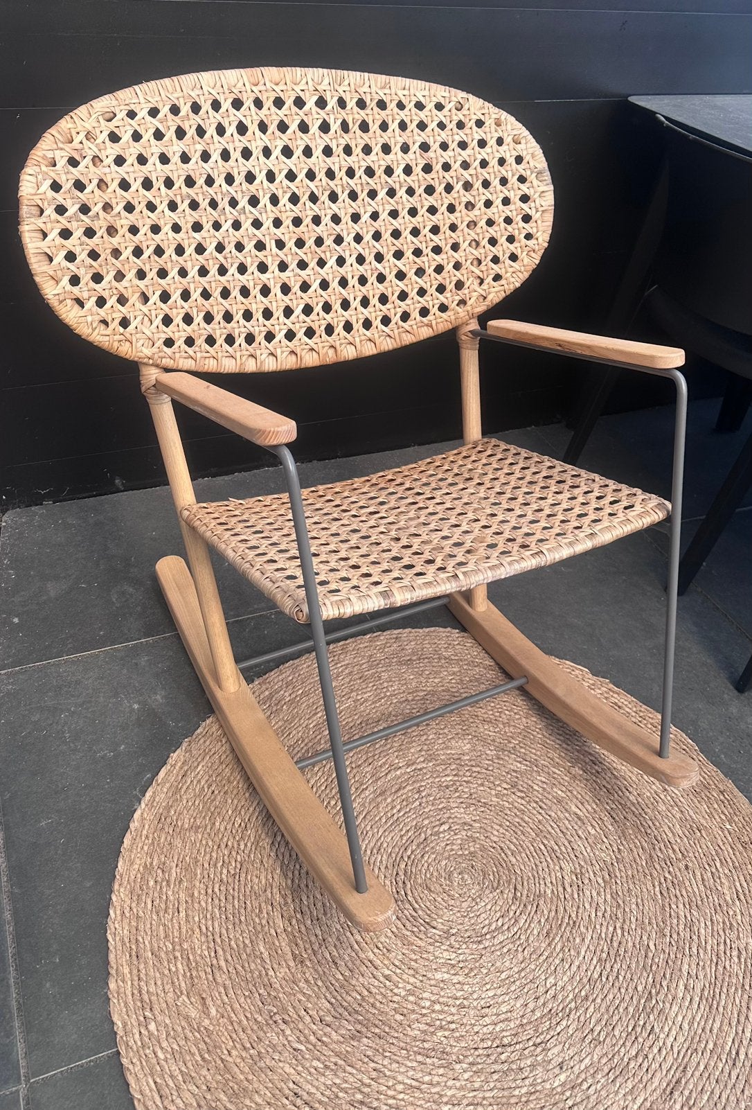 Ikea rotan schommelstoel, Ophalen, Zo goed als nieuw, Rotan