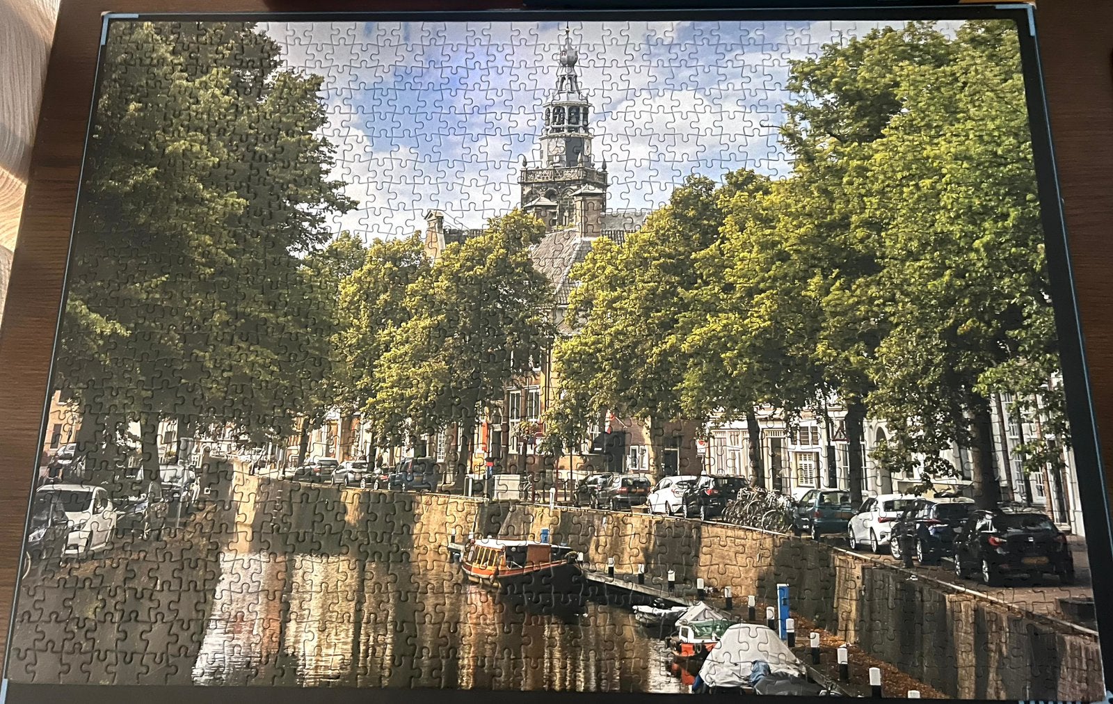 Legpuzzel Gouda-Oosthaven. 1000 stukjes., Ophalen of Verzenden, 500 t/m 1500 stukjes, Zo goed als nieuw