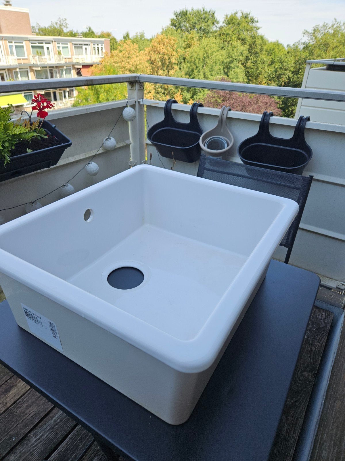 IKEA HAVSEN Spoelbak - Wit, Keramiek, Ophalen, IKEA, Steen/keramiek, Wit