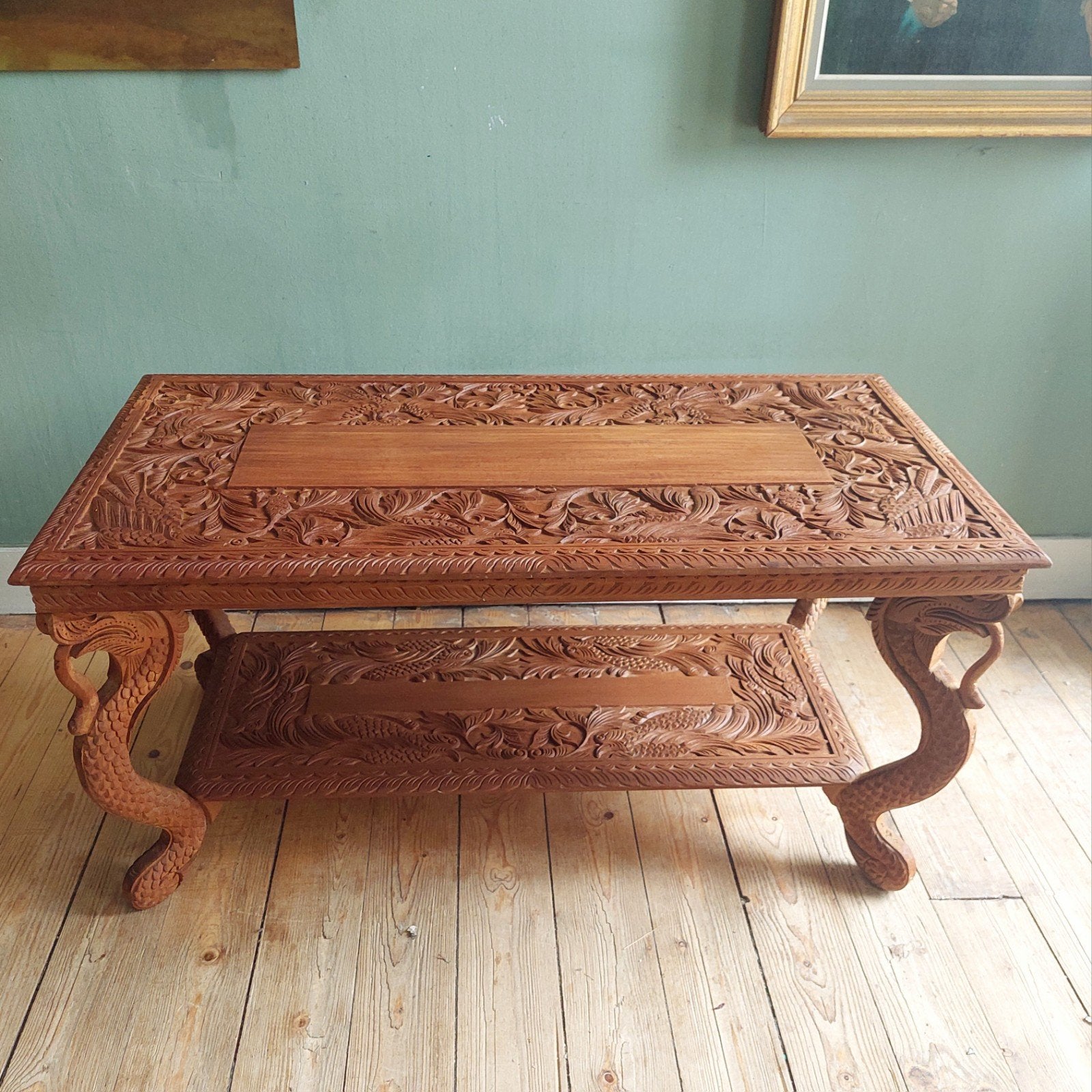 Lucky Vintage Balinese Salontafel of bijzettafel handmade, Ophalen