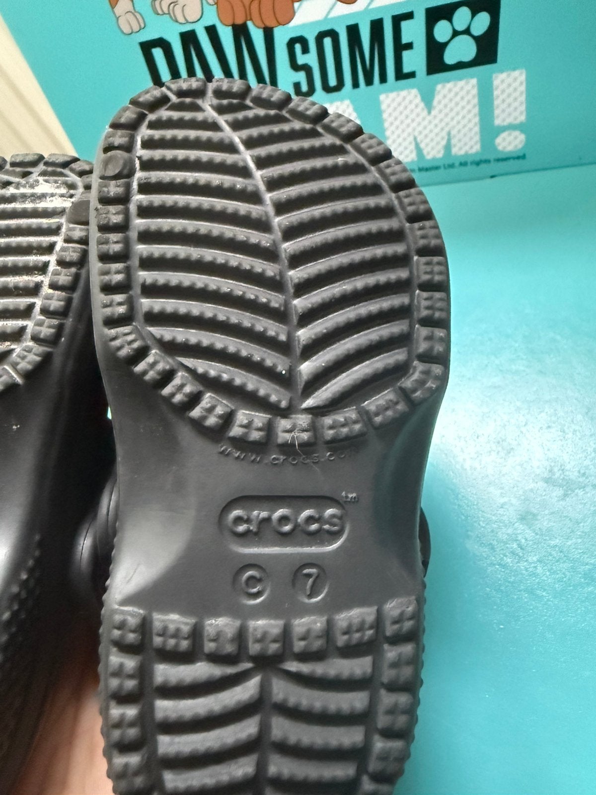 Zwarte crocs maat C7, Ophalen, Zo goed als nieuw