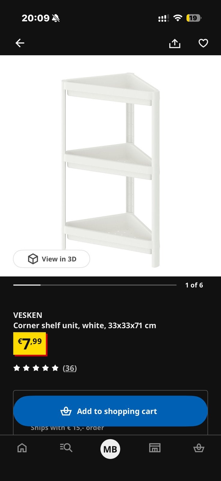 Corner shelf units x2 | IKEA VESKEN | White | Free, Huis en Inrichting, Kasten | Stellingkasten, Ophalen, Zo goed als nieuw