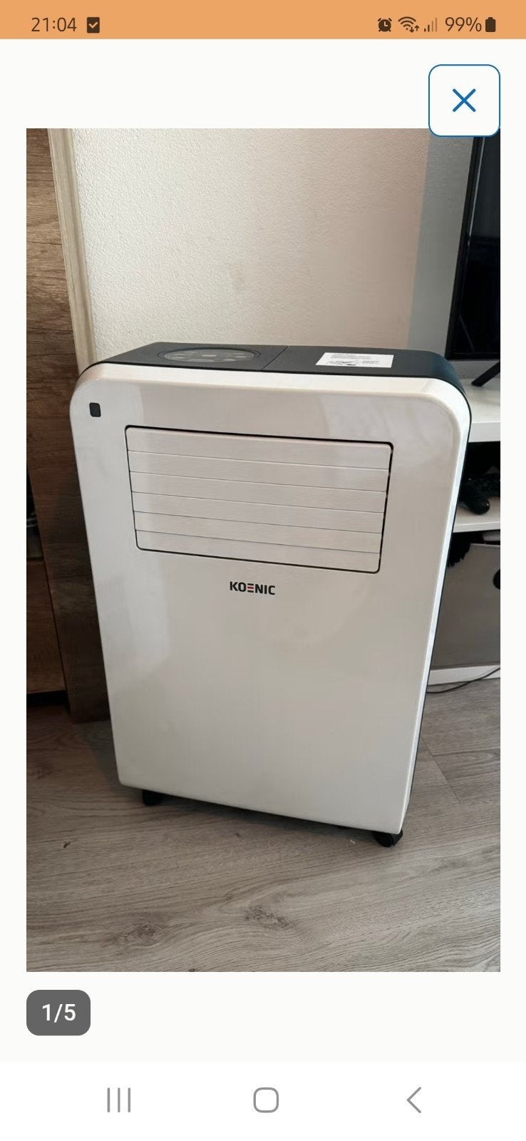 Koenic KAC115 Mobiele Airco - Krachtige Koeling, Witgoed en Apparatuur, Airco's, 3 snelheden of meer, Ophalen of Verzenden, Zo goed als nieuw