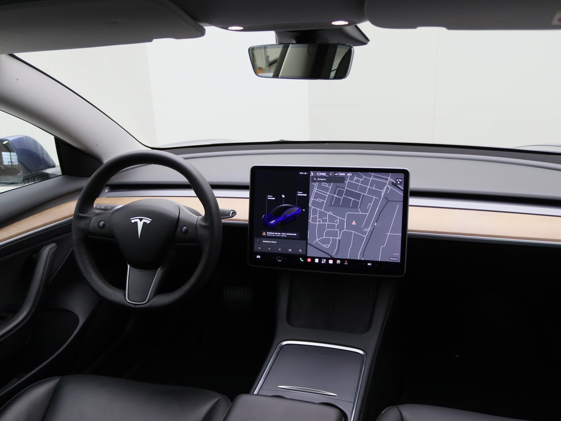 Tesla Model 3 Long-Range AWD 351pk 75 kWh FACELIFT 92,9% SoH, Auto's, Automaat, Gebruikt, Zwart, Blauw