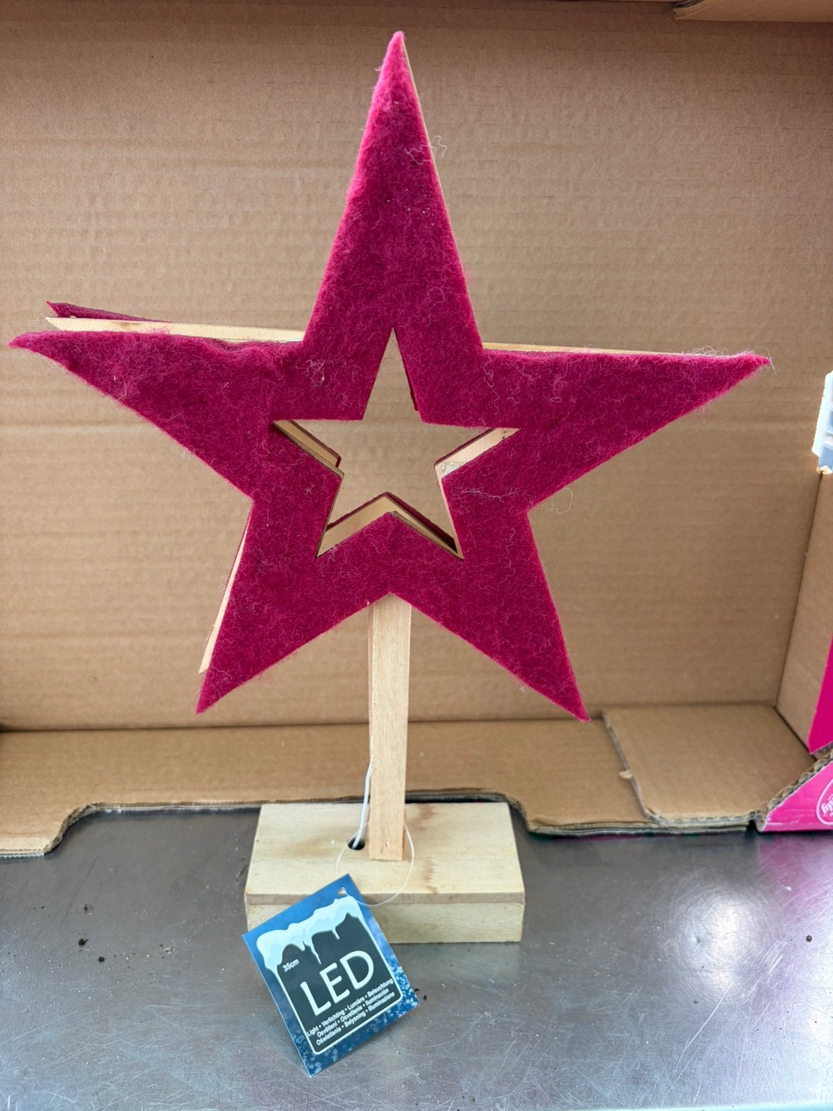 Decoratie ster met verlichting, Ophalen, Nieuw