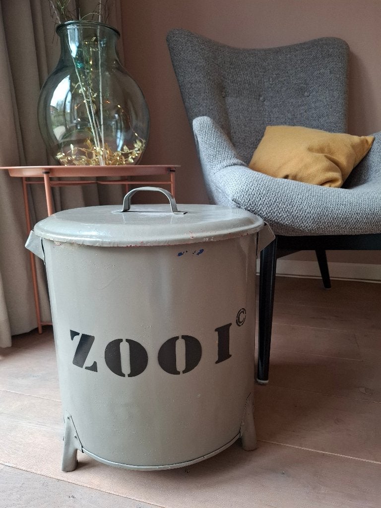 Opbergton vintage, Huis en Inrichting, Ophalen, Gebruikt, Industrieel