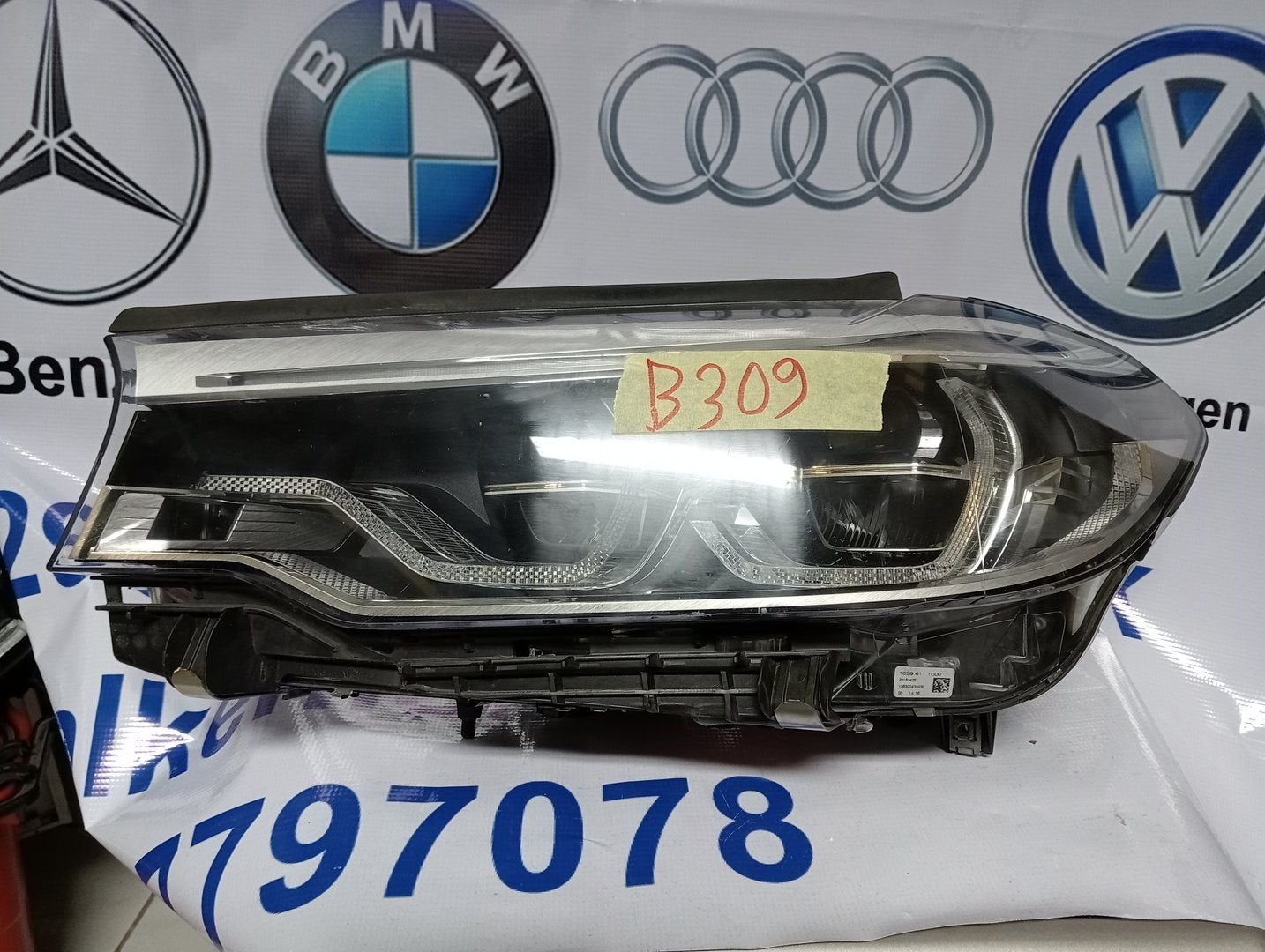 BMW 5 Serie koplamp links 8499121-01, Gebruikt, -, -, Ophalen of Verzenden
