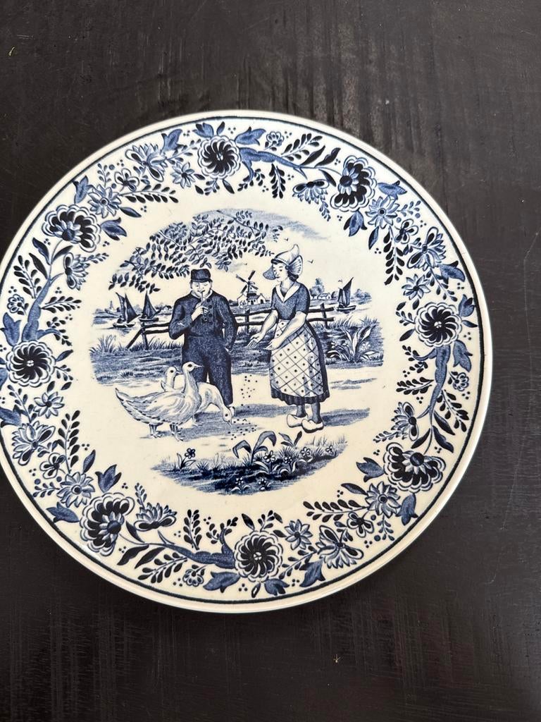 Boch Delft Blauw decoratieve borden (2 stuks), Ophalen of Verzenden