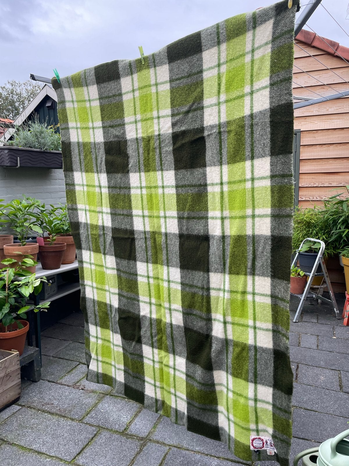Vintage Leidsche deken van Wijk - 100% zuiver scheerwol, Gebruikt, 100 tot 150 cm, Ophalen of Verzenden, 150 tot 200 cm