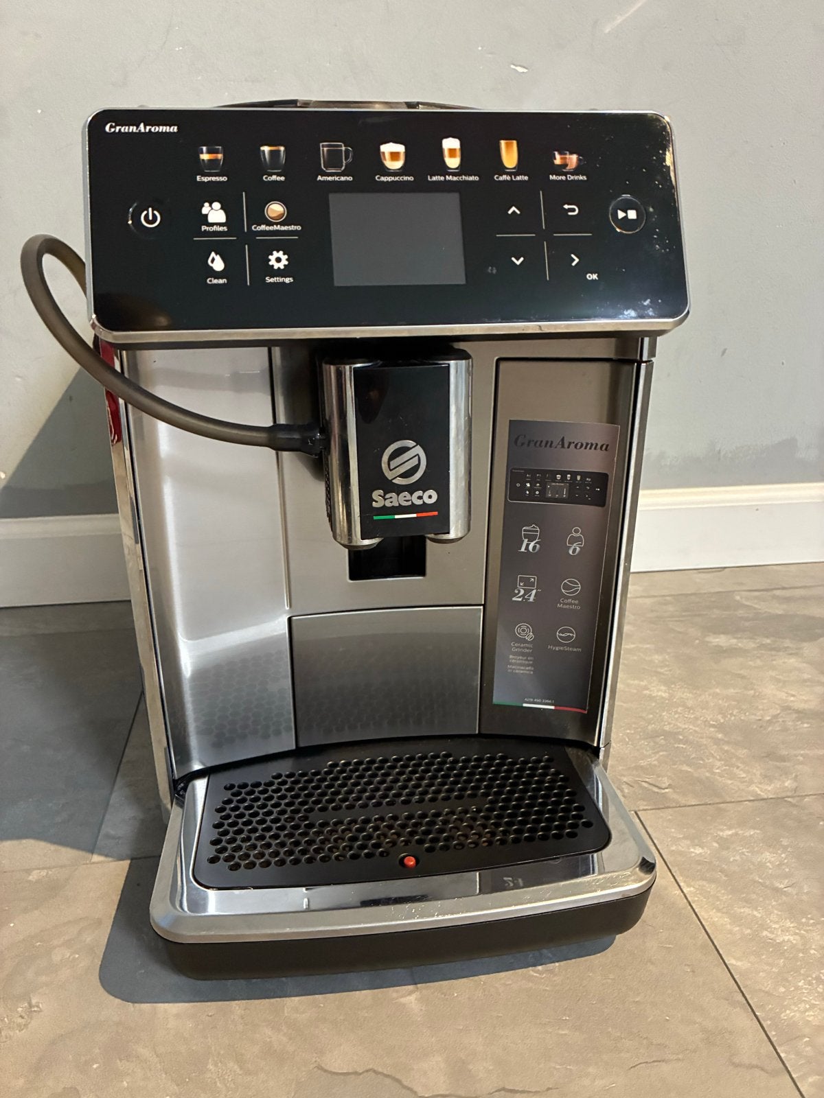 Saeco GranAroma volautomatische espressomachine, Afneembaar waterreservoir, Espresso apparaat, Zo goed als nieuw, 4 tot 10 kopjes