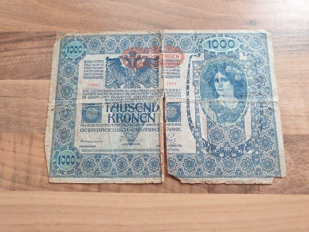 Oostenrijk 1000 Kronen 1902 (3x), Postzegels en Munten, Verzenden, Oostenrijk, Setje