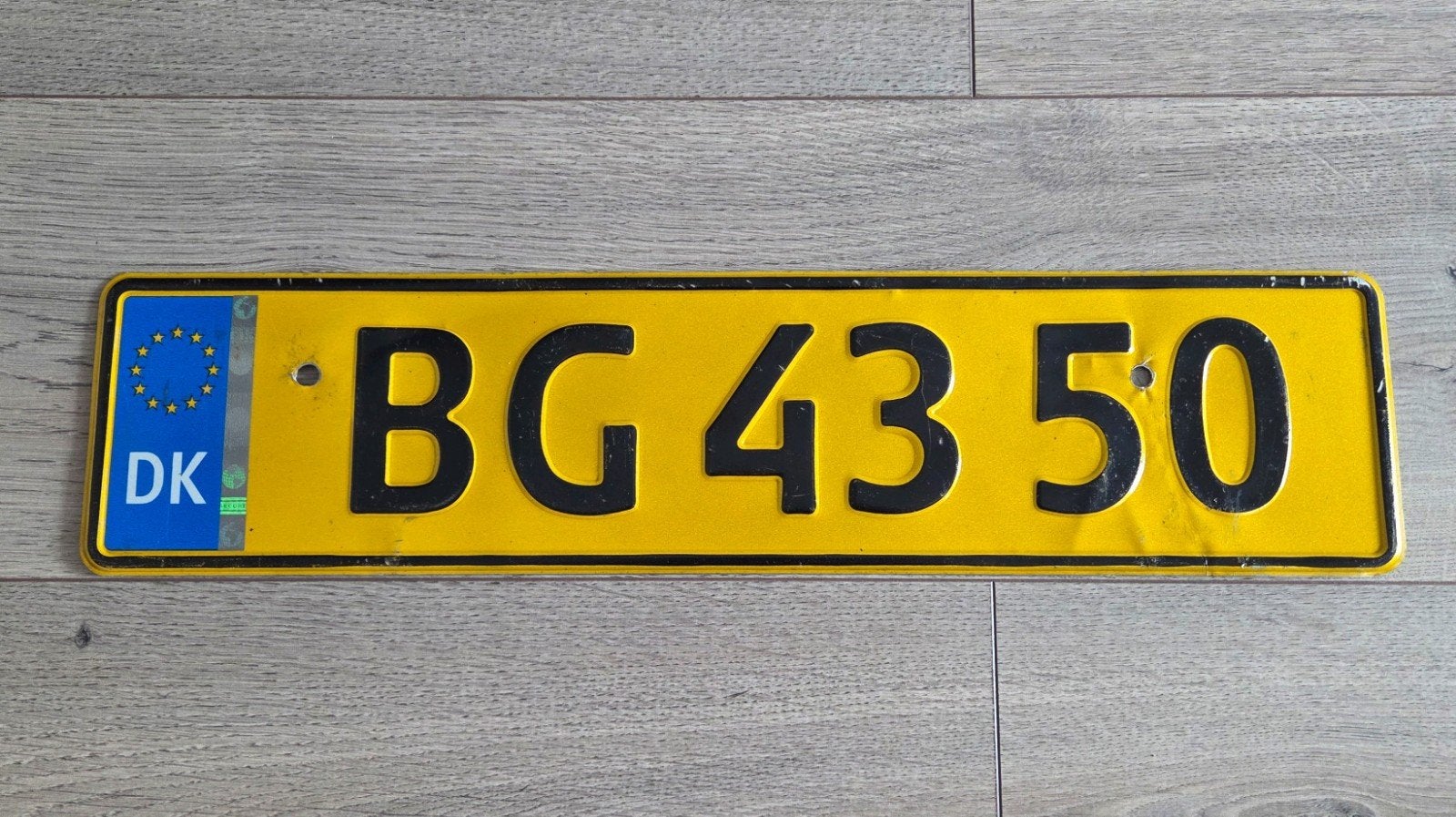 Kentekenplaat nummerplaat nummerbord Denemarken, Verzamelen, Ophalen of Verzenden, Gebruikt, Auto's