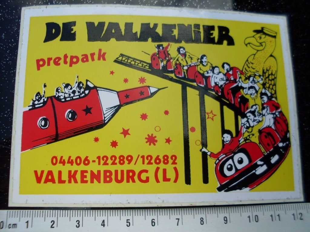 sticker pretpark de valkenier valkenburg logo, Verzamelen, Verzenden, Zo goed als nieuw, Bedrijf of Vereniging