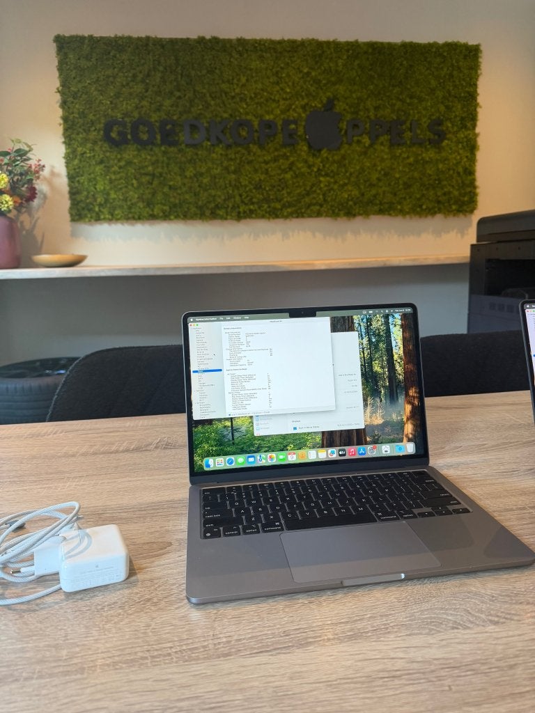MacBook Air 13 inch m3 16GB 512GB Space Grey | als nieuw, Computers en Software, Apple Macbooks, Ophalen, MacBook Air, Apple, Qwerty